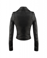 Чёрная кожаная куртка Balenciaga