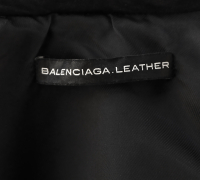 Чёрная кожаная куртка Balenciaga