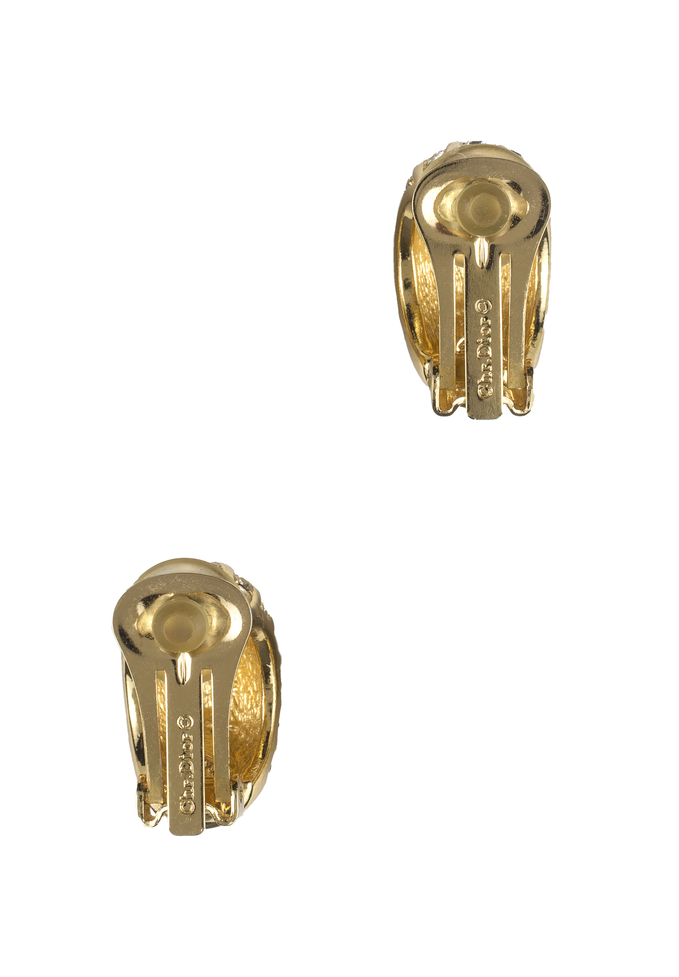 Винтажные клипсы Christian Dior кристаллам