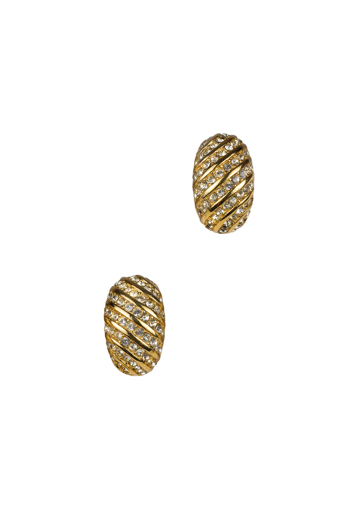 Винтажные клипсы Christian Dior кристаллам