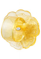 Желтое кольцо Chanel в виде камелии