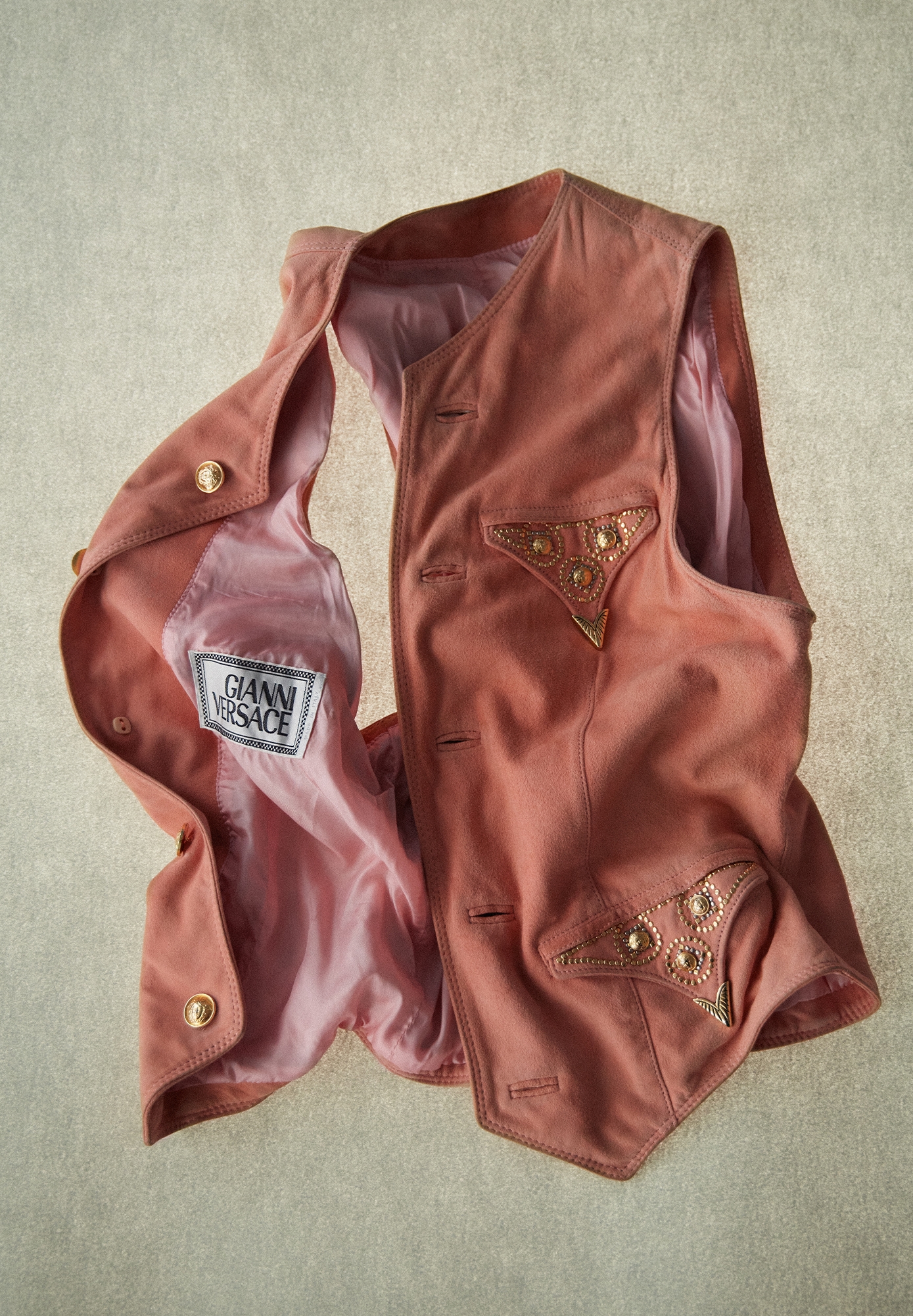 Замшевый жилет Gianni Versace