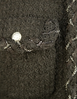 Черный твидовый жакет Chanel