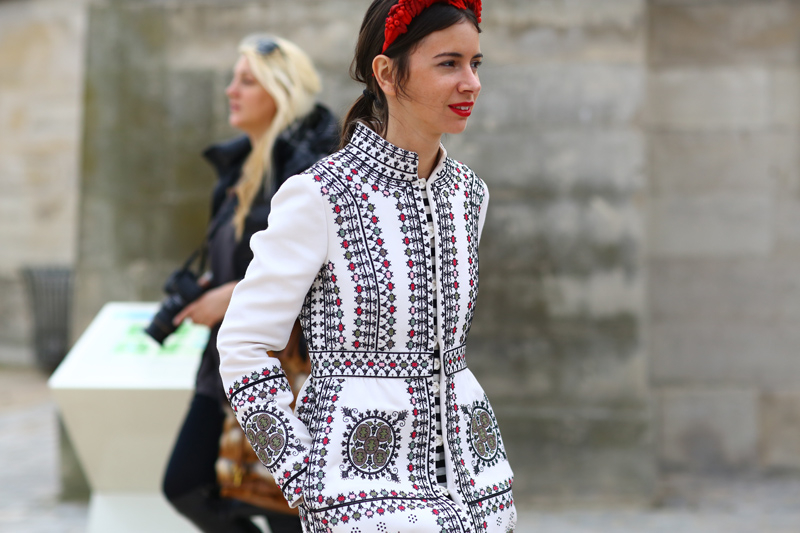 Пальто Valentino с вышивкой