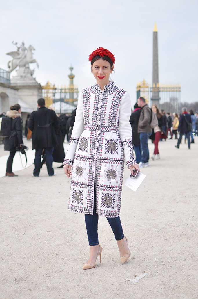 Пальто Valentino с вышивкой