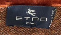 Коричневый свитер Etro с принтом