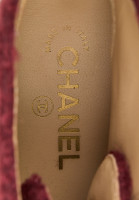 Твидовые ботинки Chanel с логотипом 