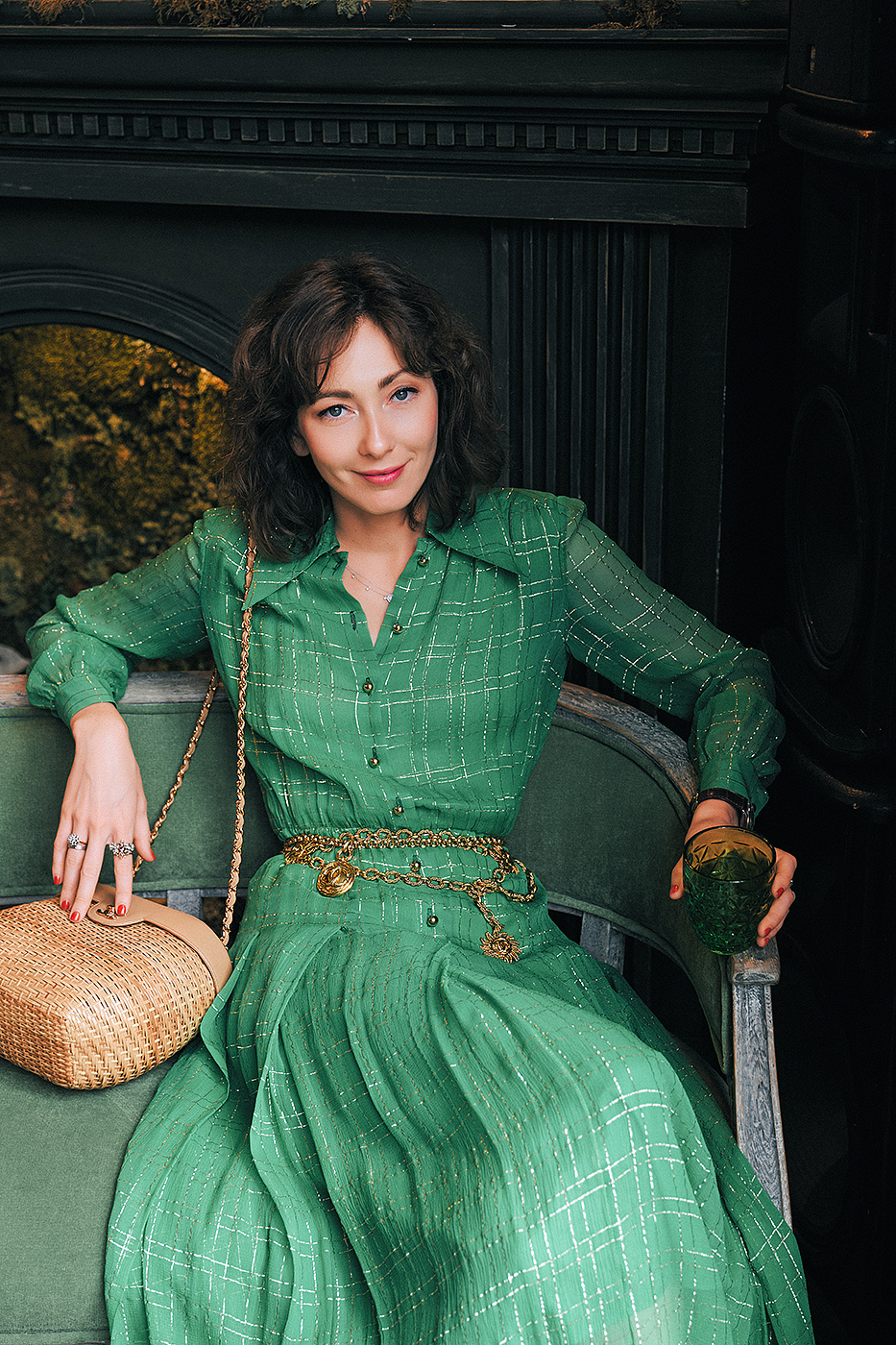 Шифоновое платье Christian Dior