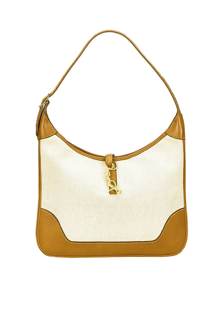 Сумка Hermès Trim Canvas And Beige Leather