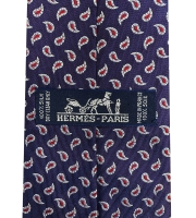 Шелковый галстук Hermès с принтом