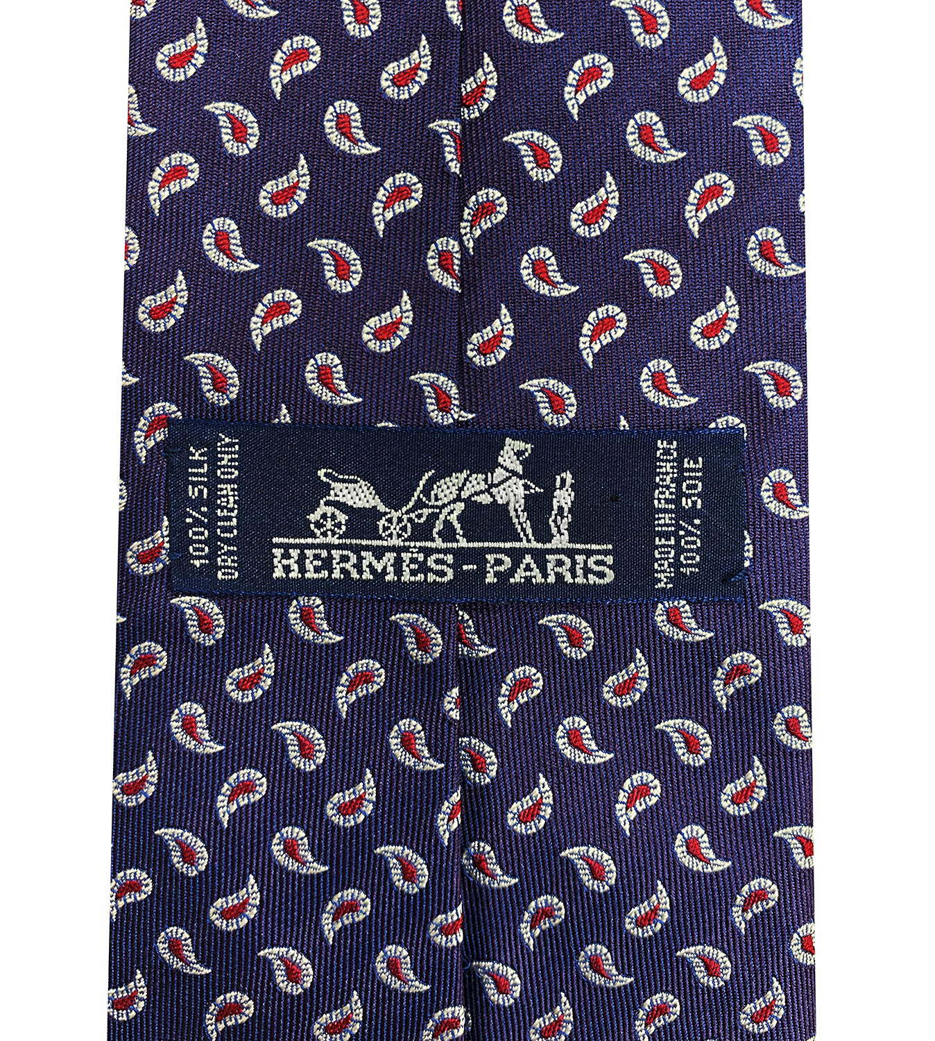 Шелковый галстук Hermès с принтом