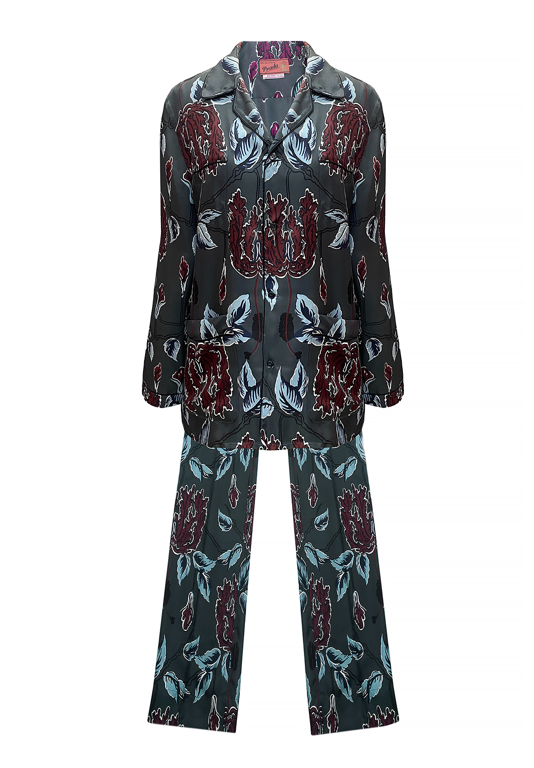 Шелковый костюм Prada