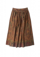 Коричневая юбка Etro с рисунком пейсли