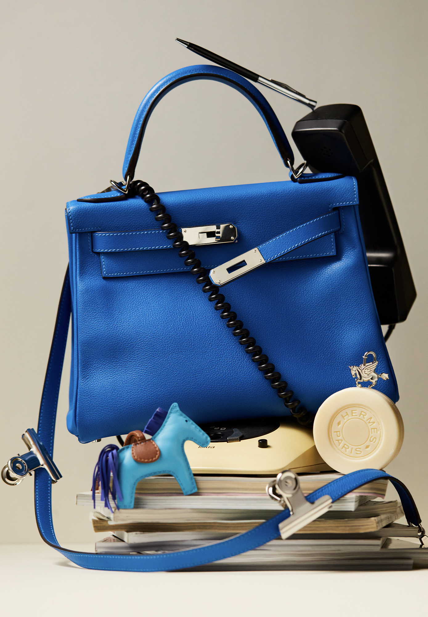 Cумка Hermès Kelly 28 Blue Hydra Evergrain