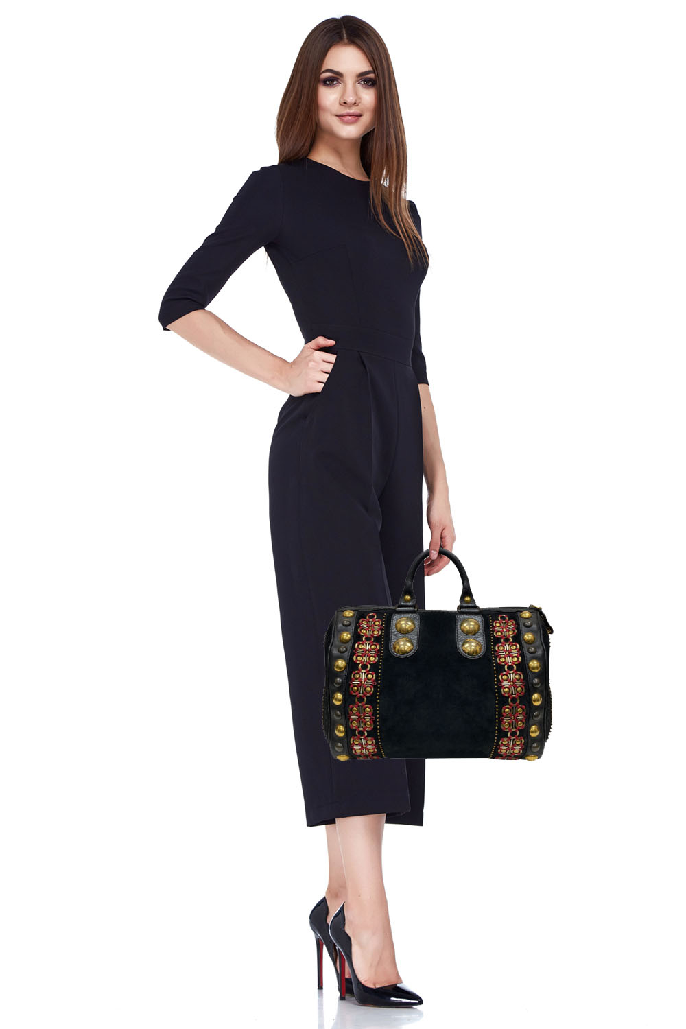 Замшевая сумка Gucci Babouska Indy Boston