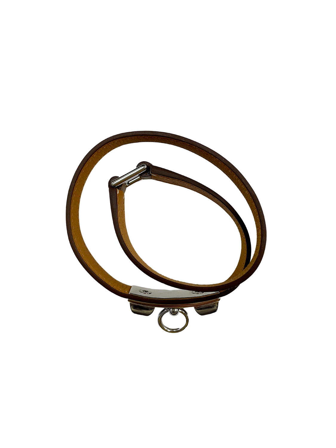 Браслет Hermès Rivale Double Tour Etoupe Swift