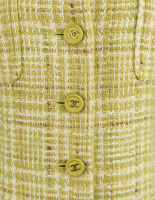 Салатовый твидовый жакет Chanel