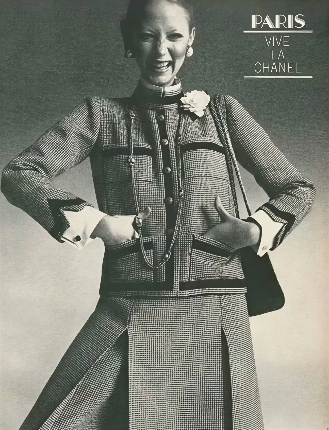 Костюм Chanel haute couture с оторочкой