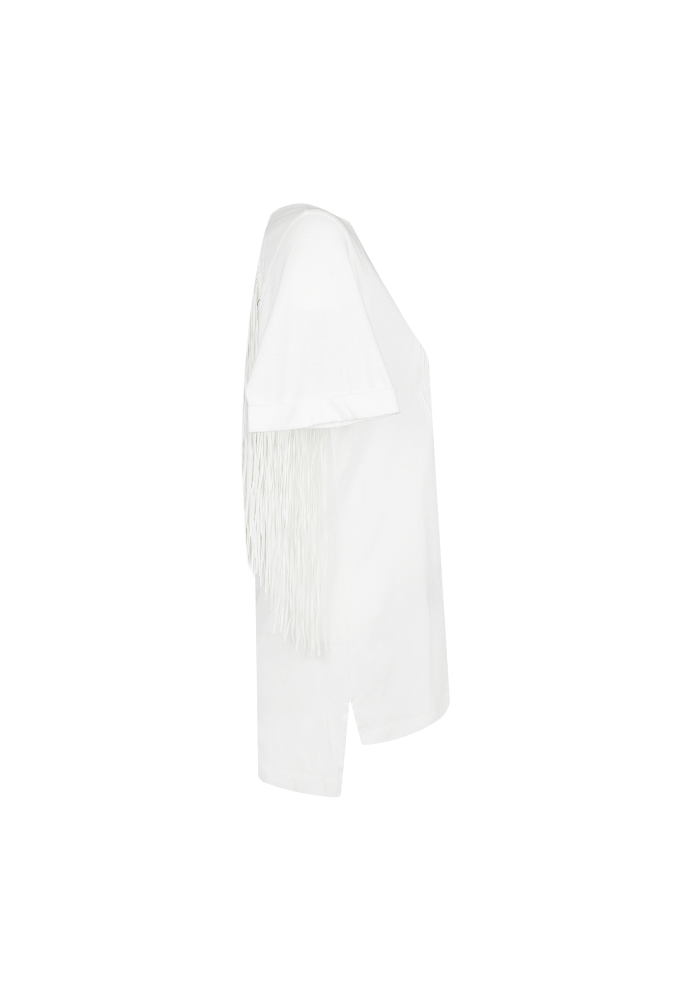 Футболка Fendi с пайетками и бахромой