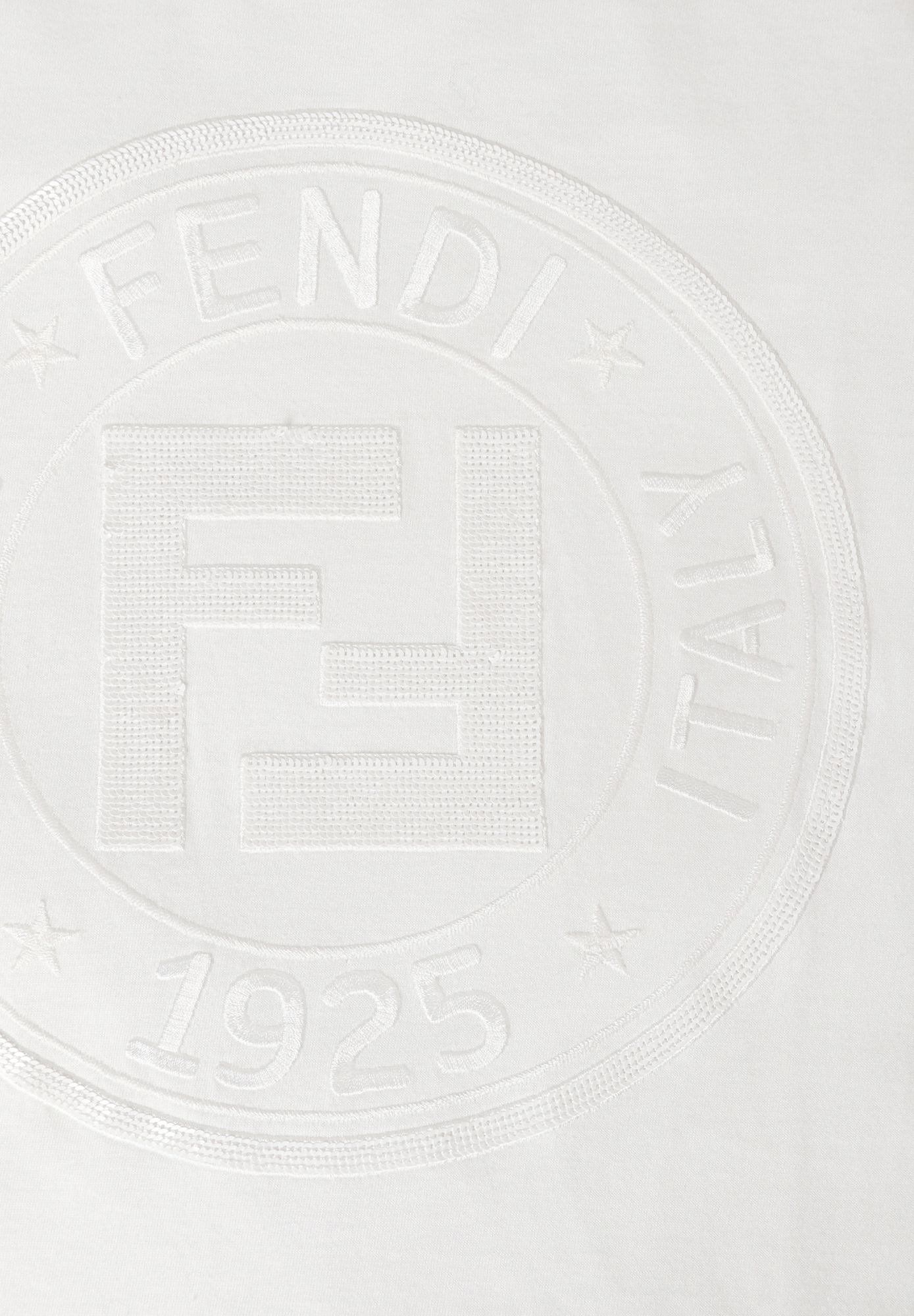 Футболка Fendi с пайетками и бахромой