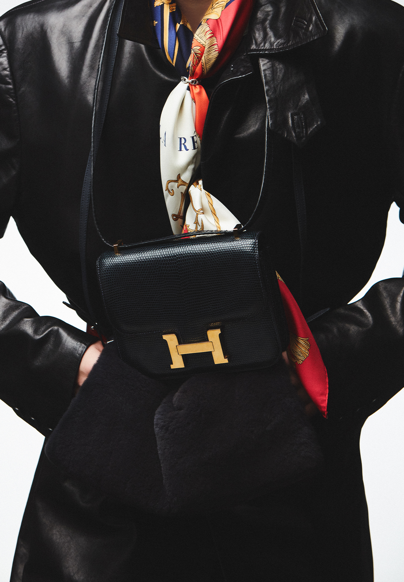 Сумка-муфта Hermès из меха норки 