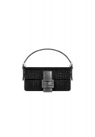 Черная сумка Fendi Baguette с бисером