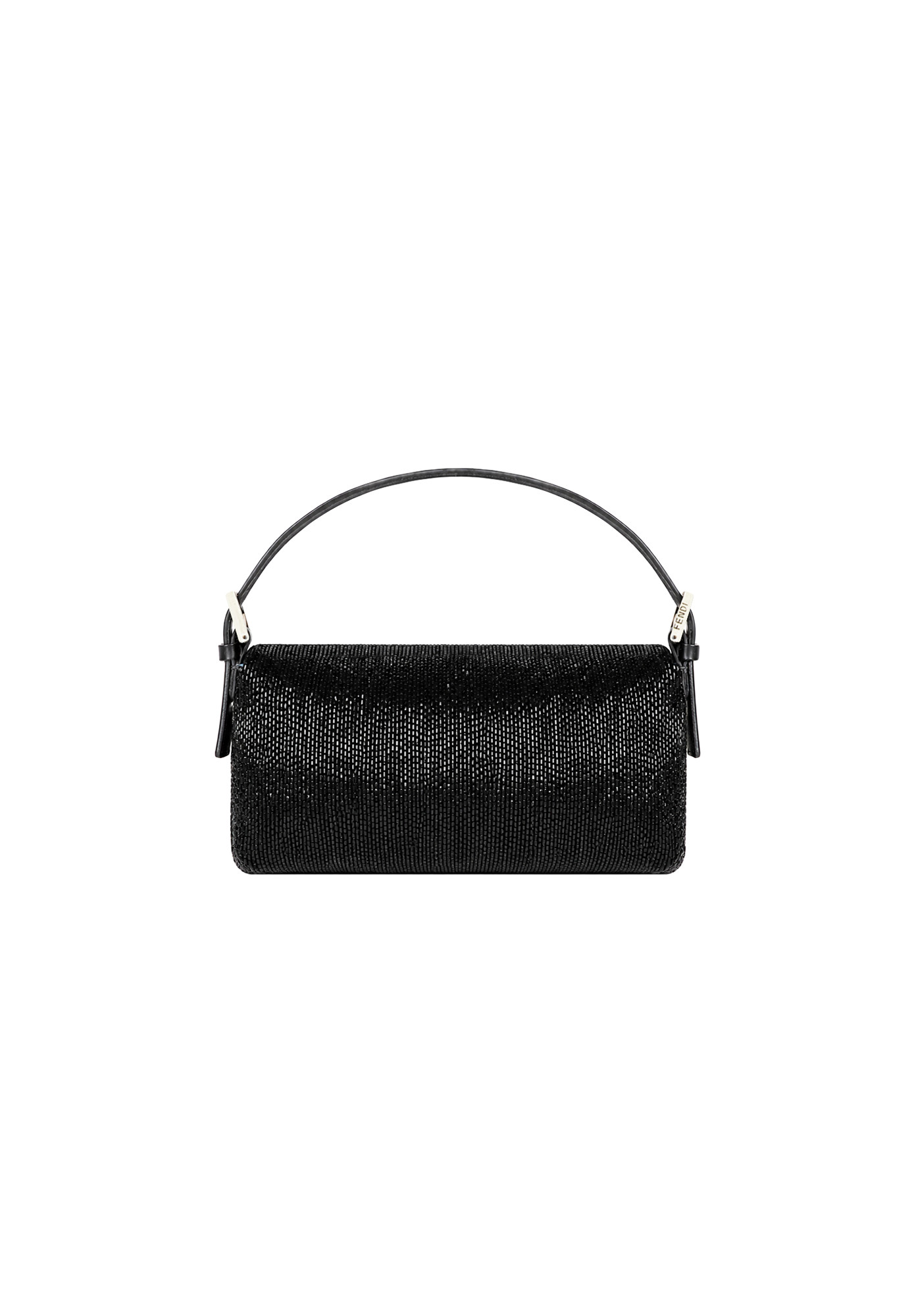 Черная сумка Fendi Baguette с бисером