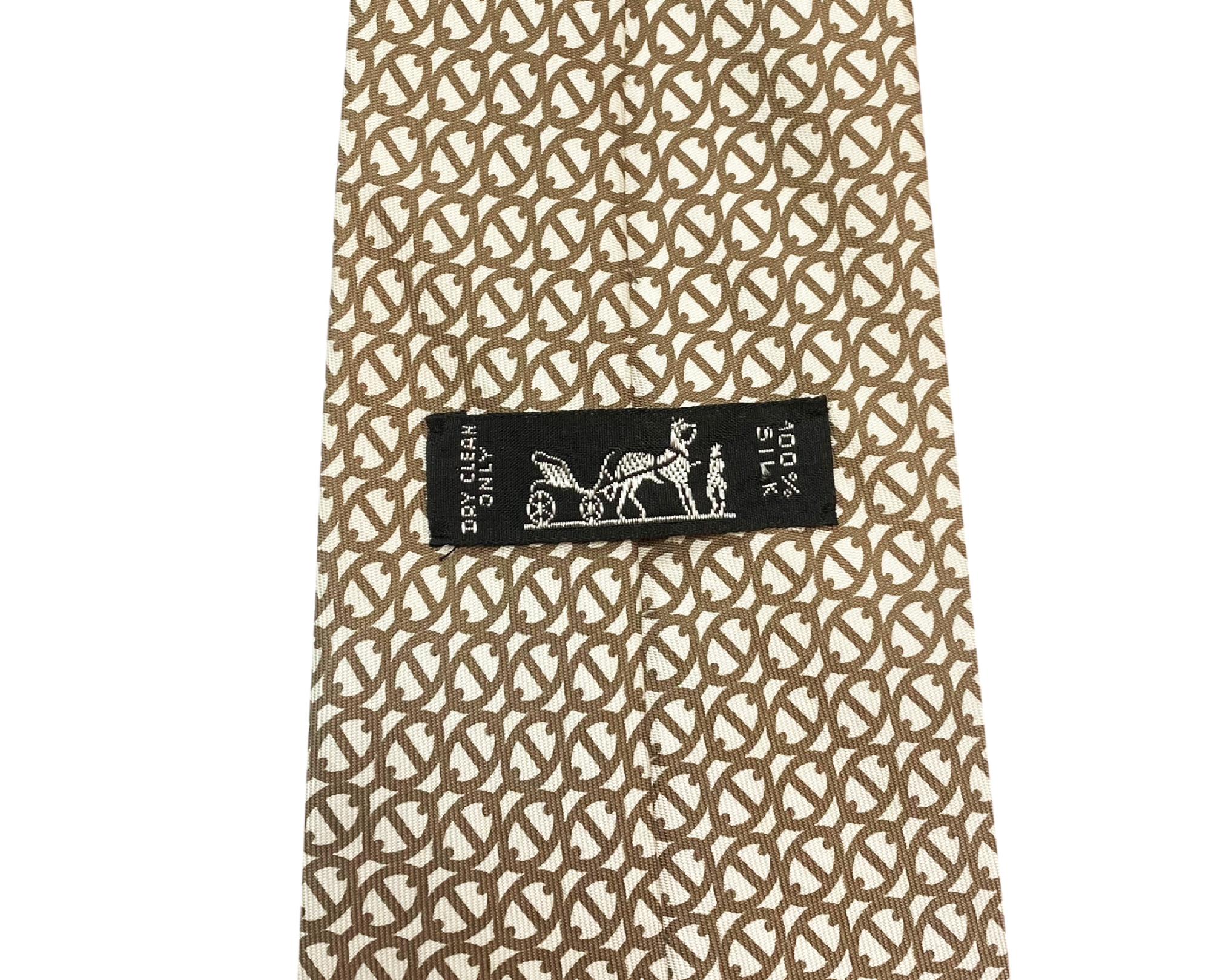 Шелковый галстук Hermès с цепочками