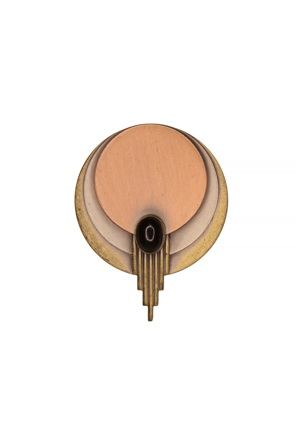 Винтажный зажим для платка с чёрным кабошоном