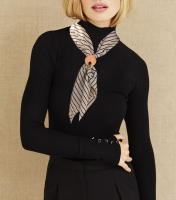 Винтажный зажим для платка с чёрным кабошоном