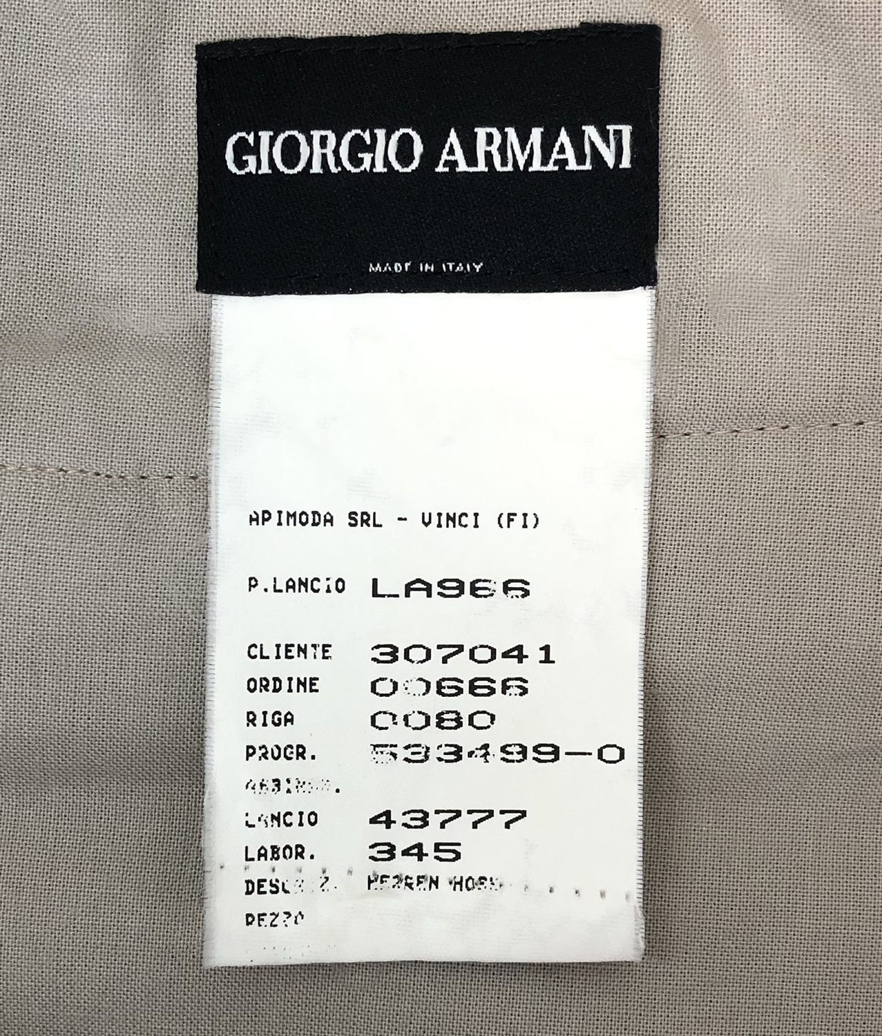 Розовые брюки Giorgio Armani