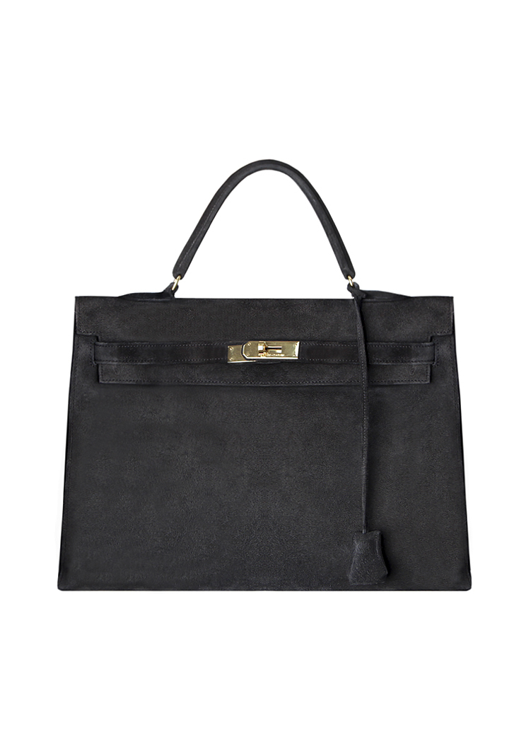 Замшевая сумка Hermès Kelly 35
