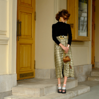 Кутюрное платье Pierre Balmain с парчовой юбкой