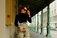 Кутюрное платье Pierre Balmain с парчовой юбкой