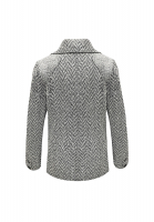 Чёрно-белое полупальто Chanel