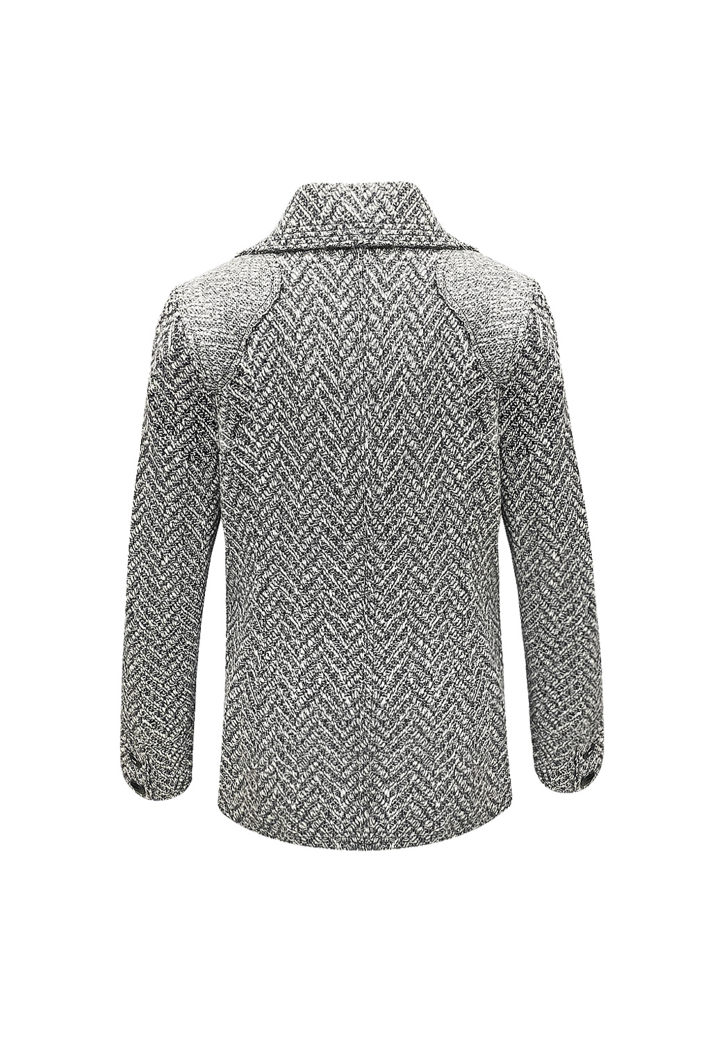 Чёрно-белое полупальто Chanel