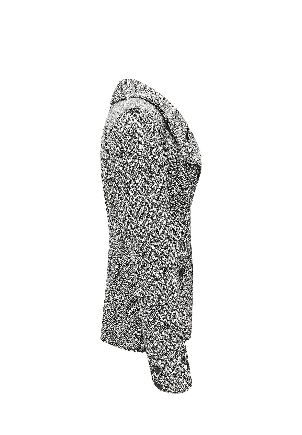 Чёрно-белое полупальто Chanel