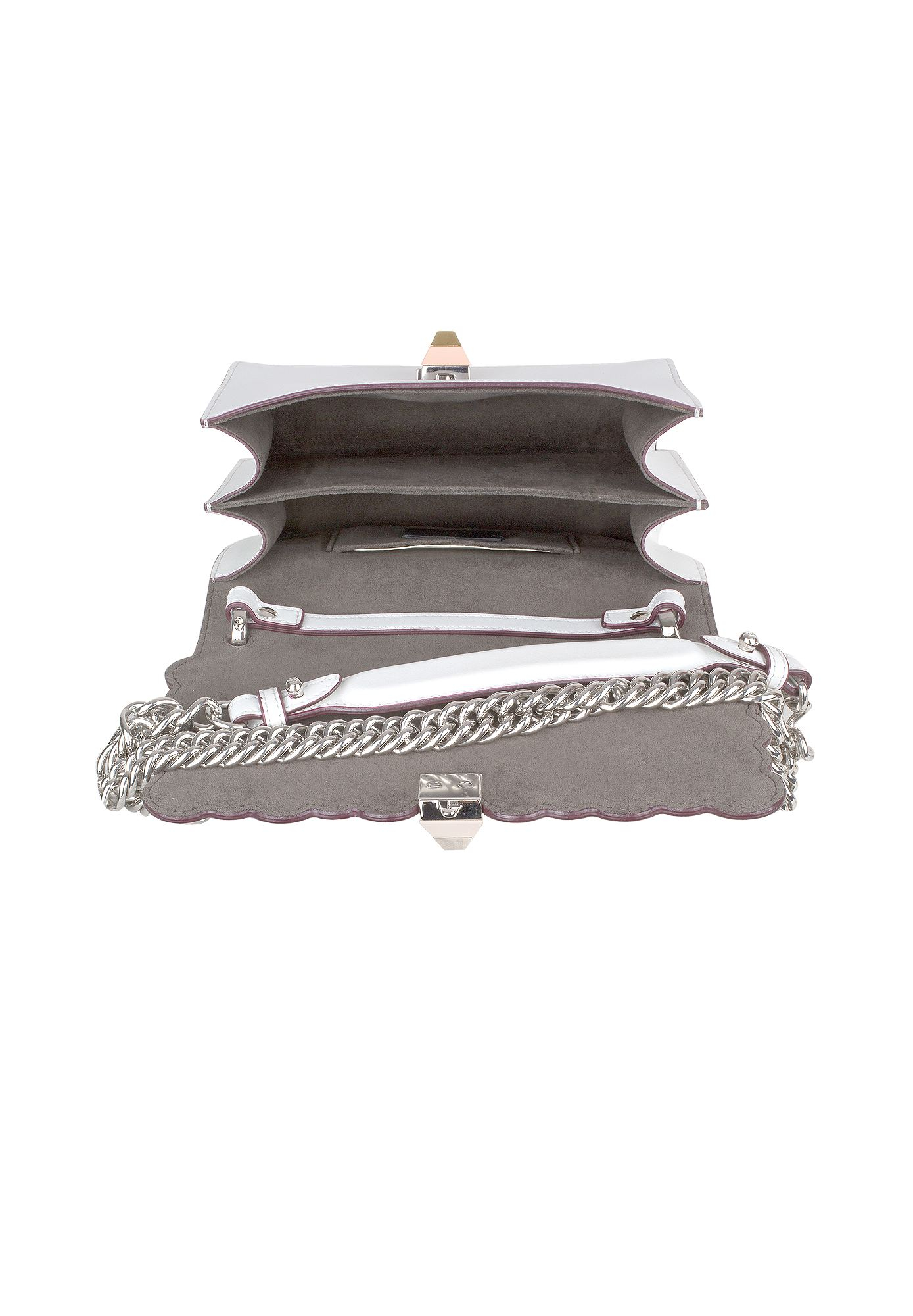 Кожаная сумка Fendi Scalloped Kan I 