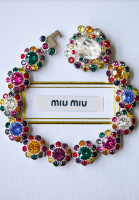 Браслет Miu Miu с разноцветными кристаллами