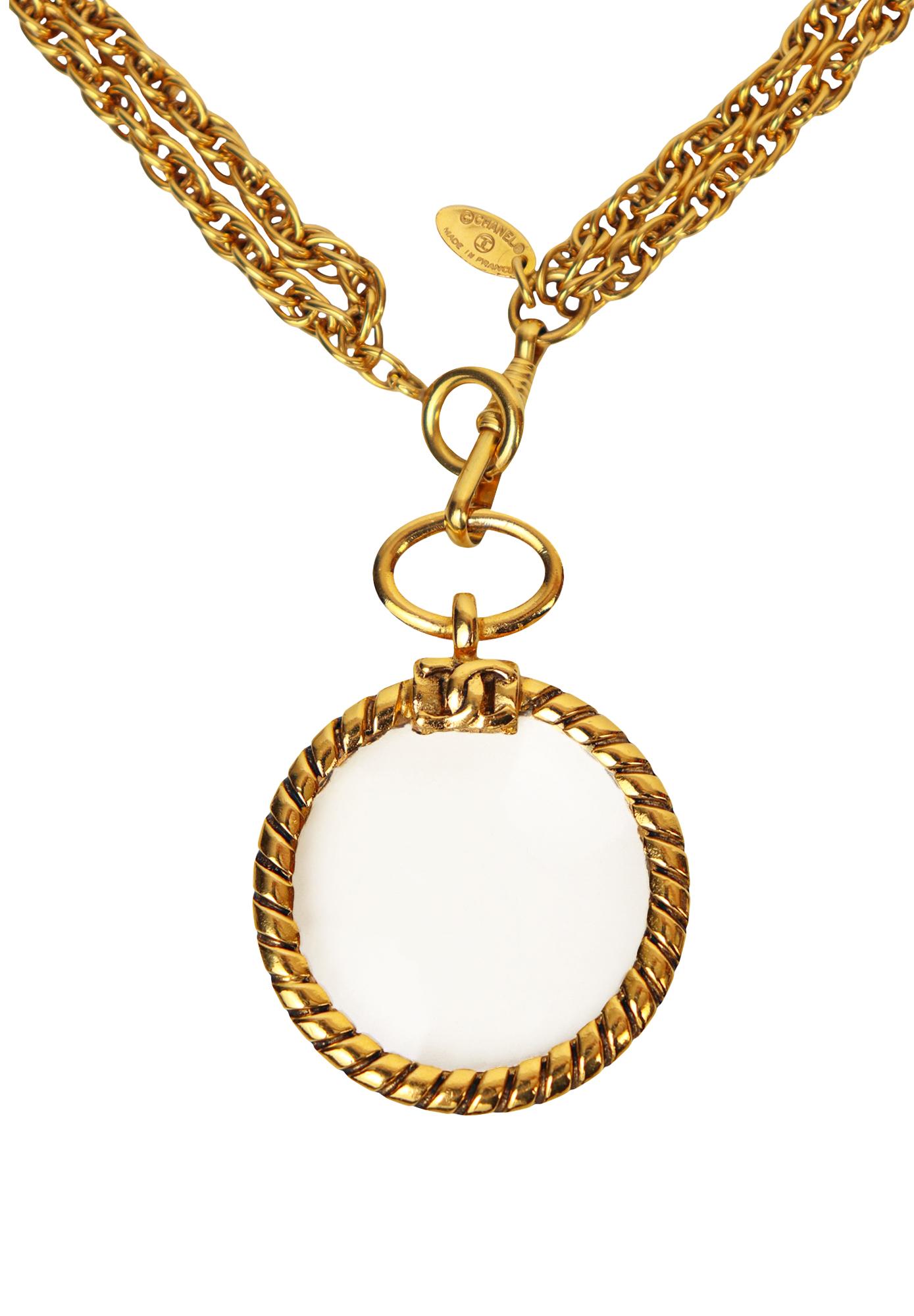 Колье Chanel с подвеской-лупой