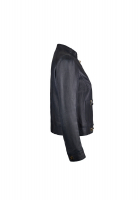 Темно-синяя кожаная куртка Valentino