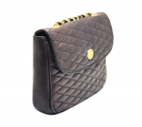 Темно-синяя кожаная сумка Pierre Balmain