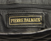 Темно-синяя кожаная сумка Pierre Balmain