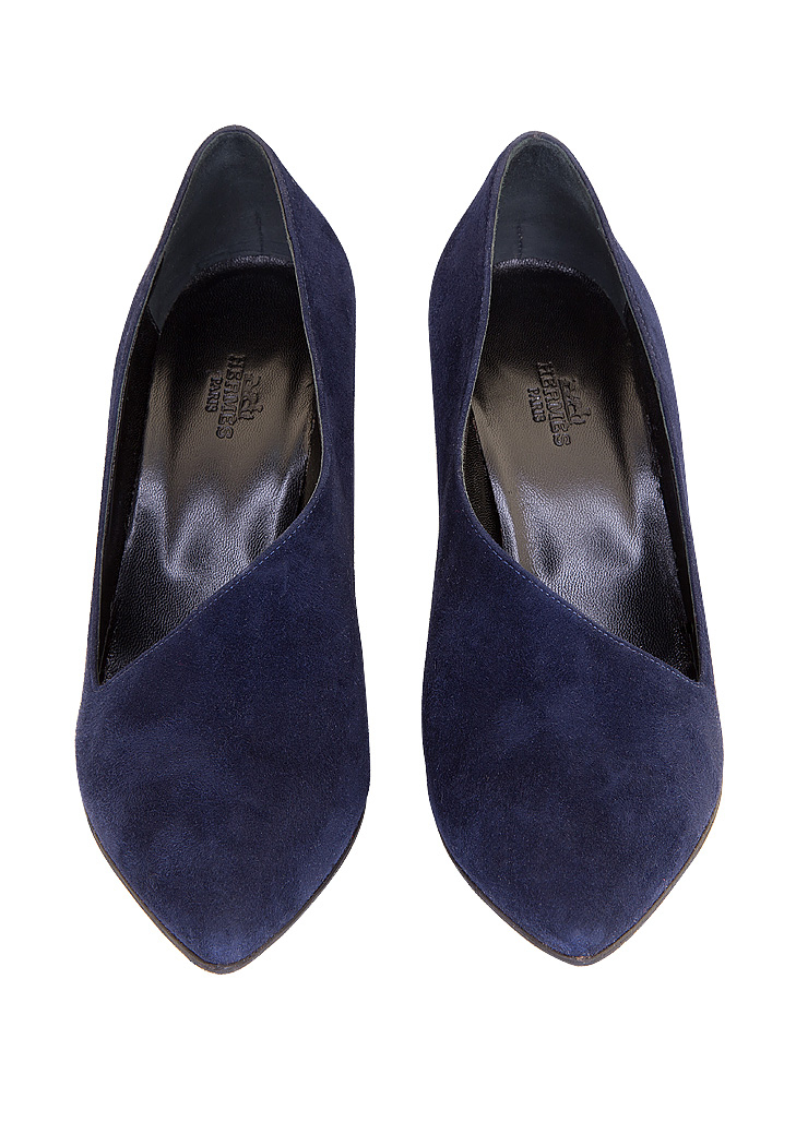 Замшевые туфли Hermès