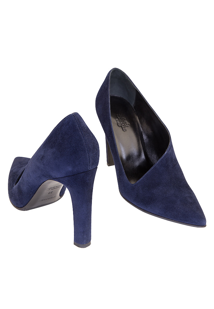 Замшевые туфли Hermès