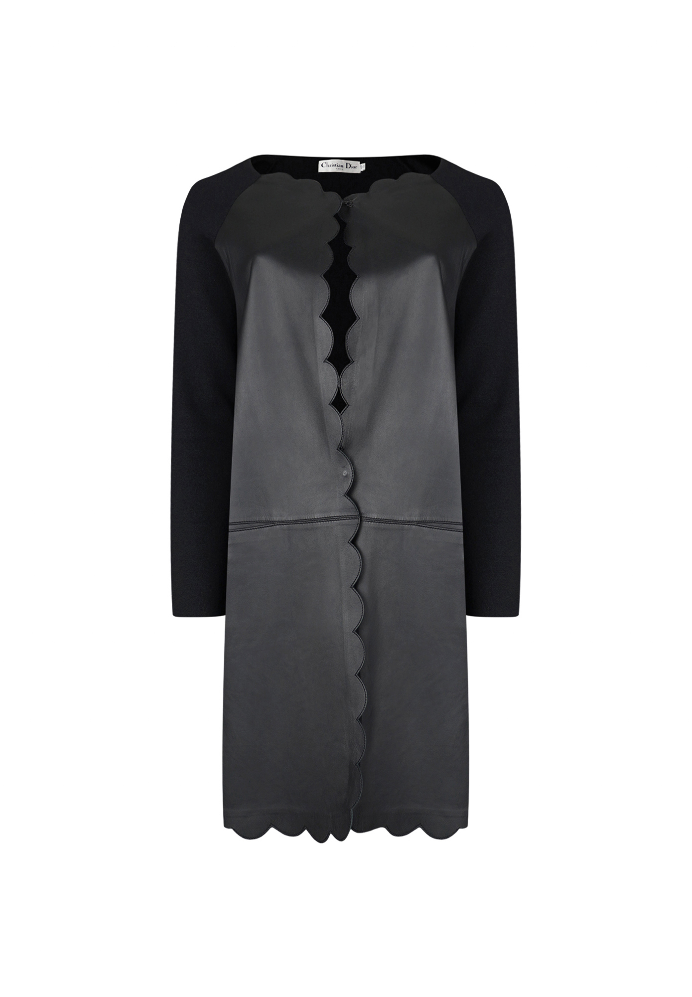 Кардиган Christian Dior из шерсти и кожи