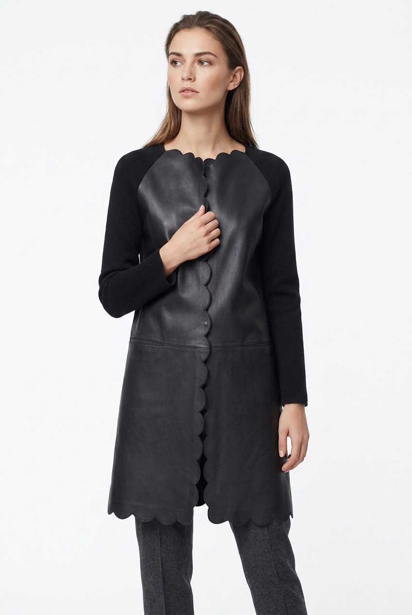 Кардиган Christian Dior из шерсти и кожи