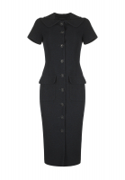 Чёрное платье Chanel с коротким рукавом