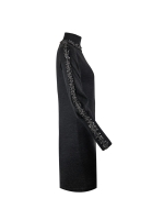 Серое платье Chanel с объемными рукавами