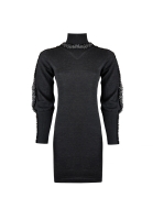 Серое платье Chanel с объемными рукавами